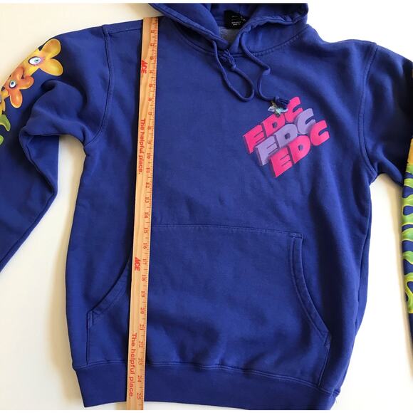 EDC Electric Daisy Carnival Insomniac Happy Characters Hoodie Size Small EUC - Picture 6 of 11